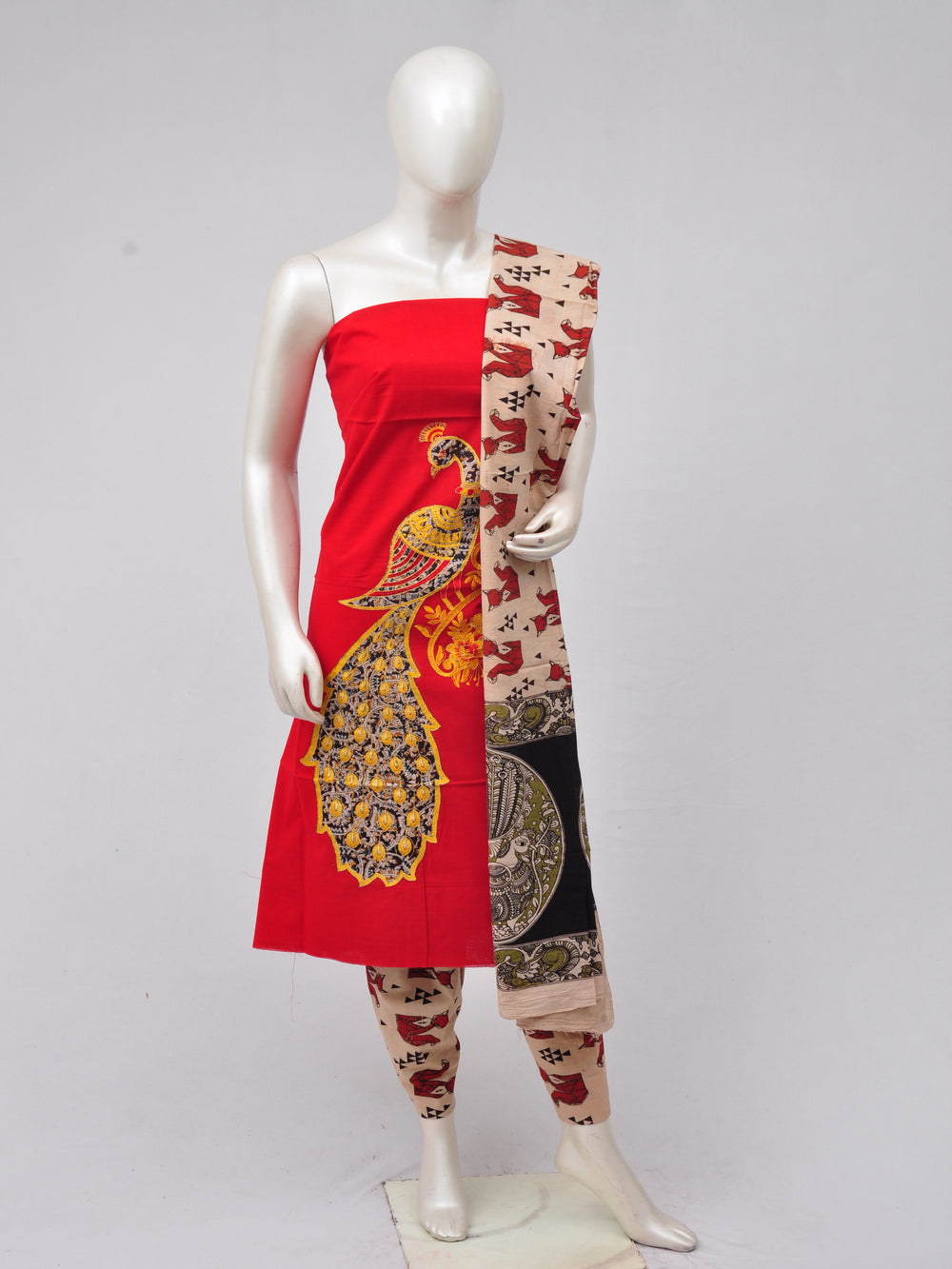Ladies Dress Material Doll Drop Kalamkari  [D70313017]