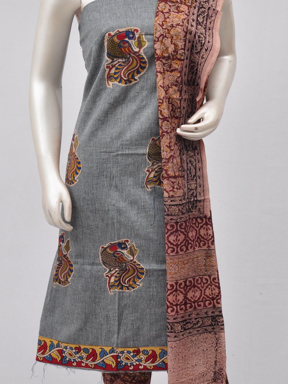 Ladies Dress Material Doll Drop Kalamkari  [D70315015] - DressesForWomen.IN