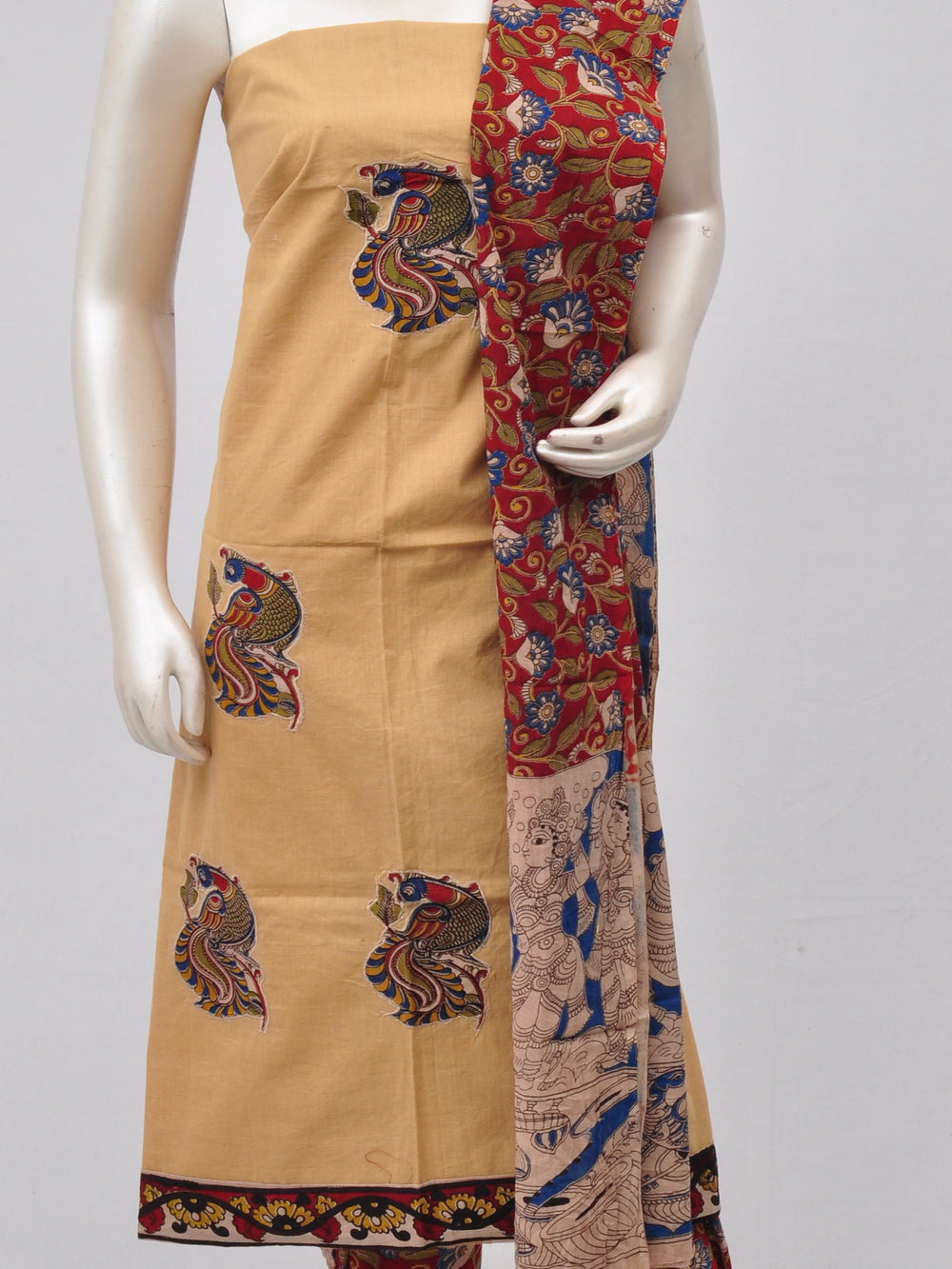 Ladies Dress Material Doll Drop Kalamkari  [D70315021]