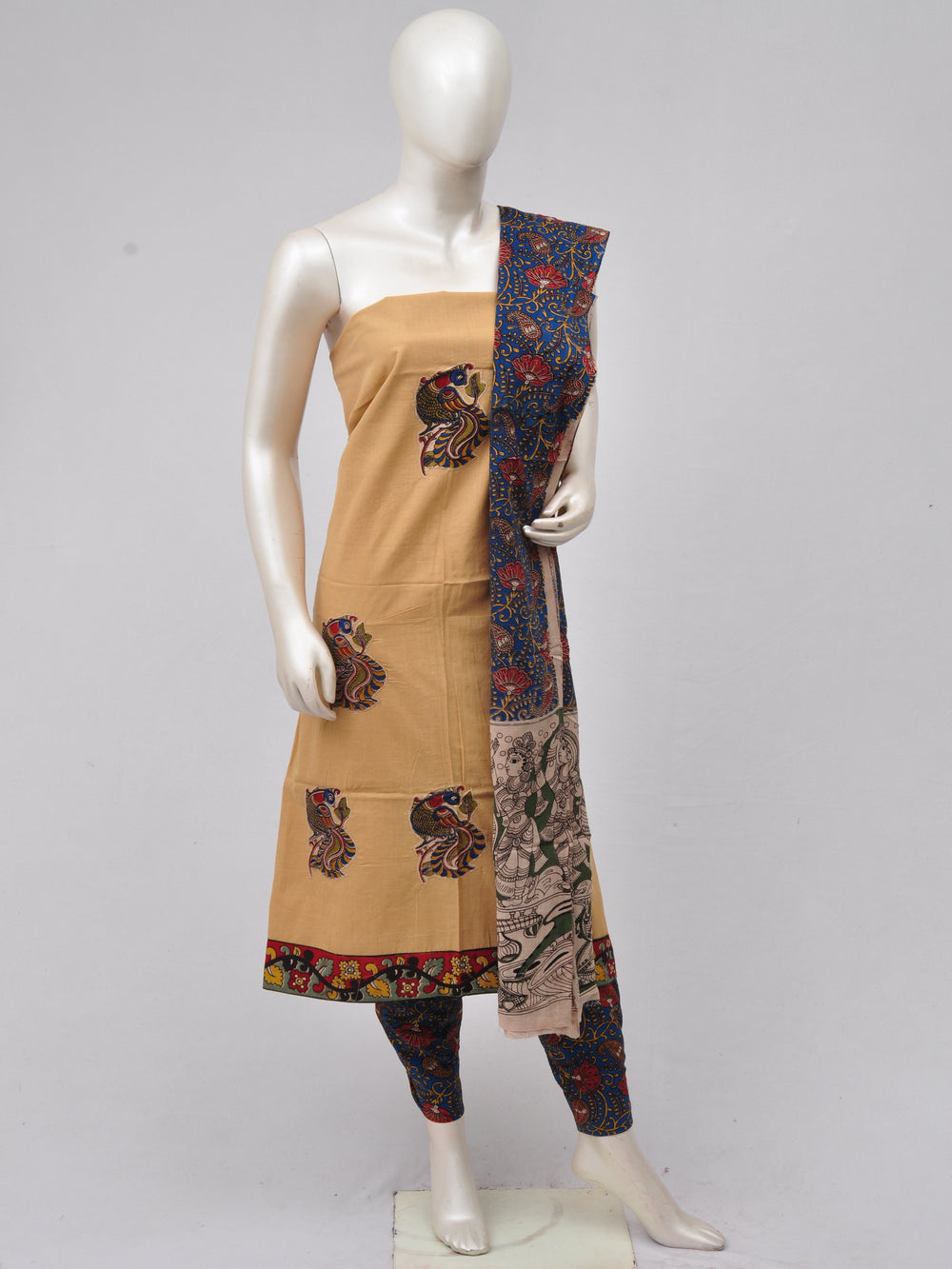 Ladies Dress Material Doll Drop Kalamkari  [D70315025]