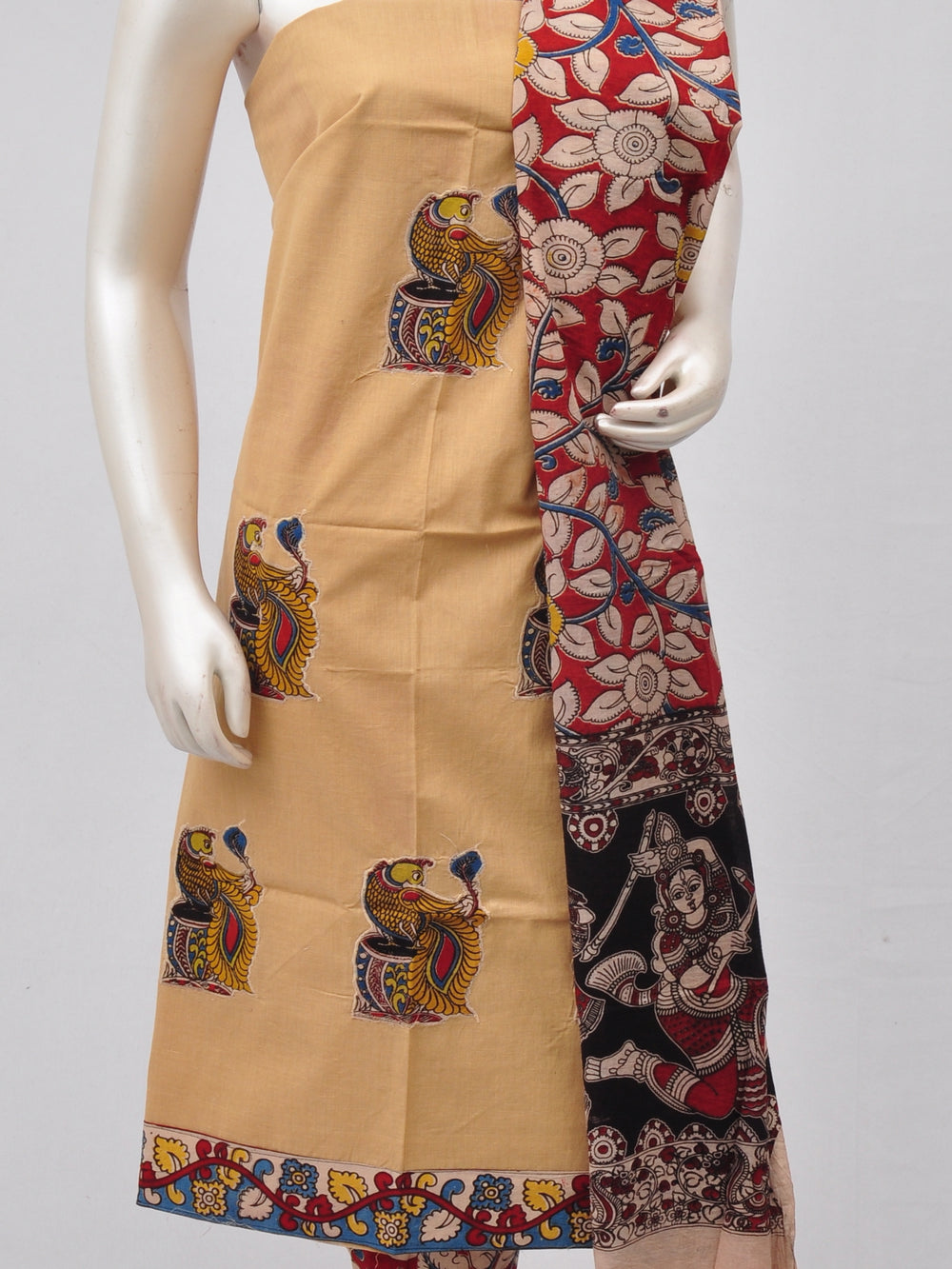 Ladies Dress Material Doll Drop Kalamkari  [D70315029] - DressesForWomen.IN