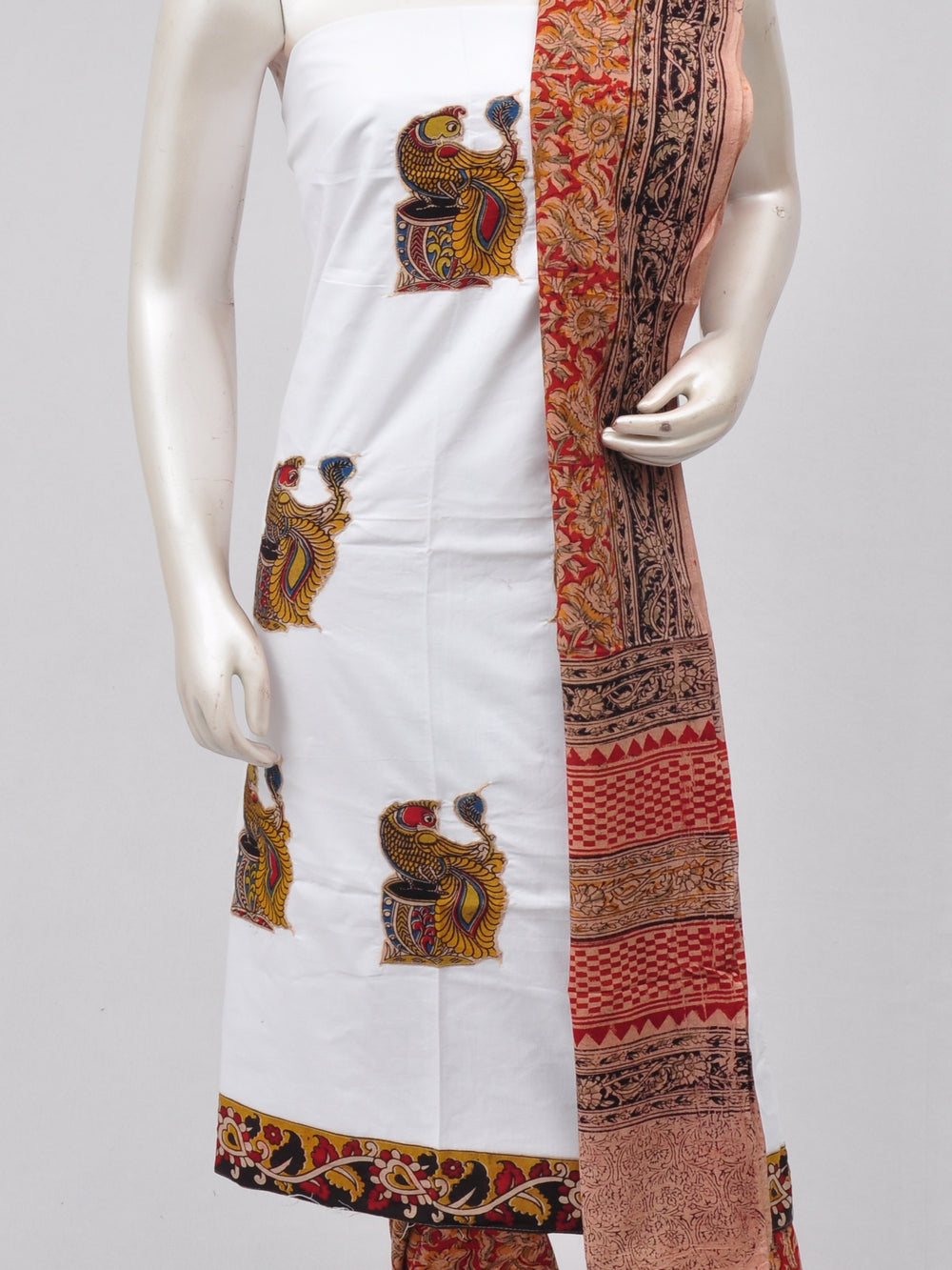 Ladies Dress Material Doll Drop Kalamkari  [D70315036] - DressesForWomen.IN
