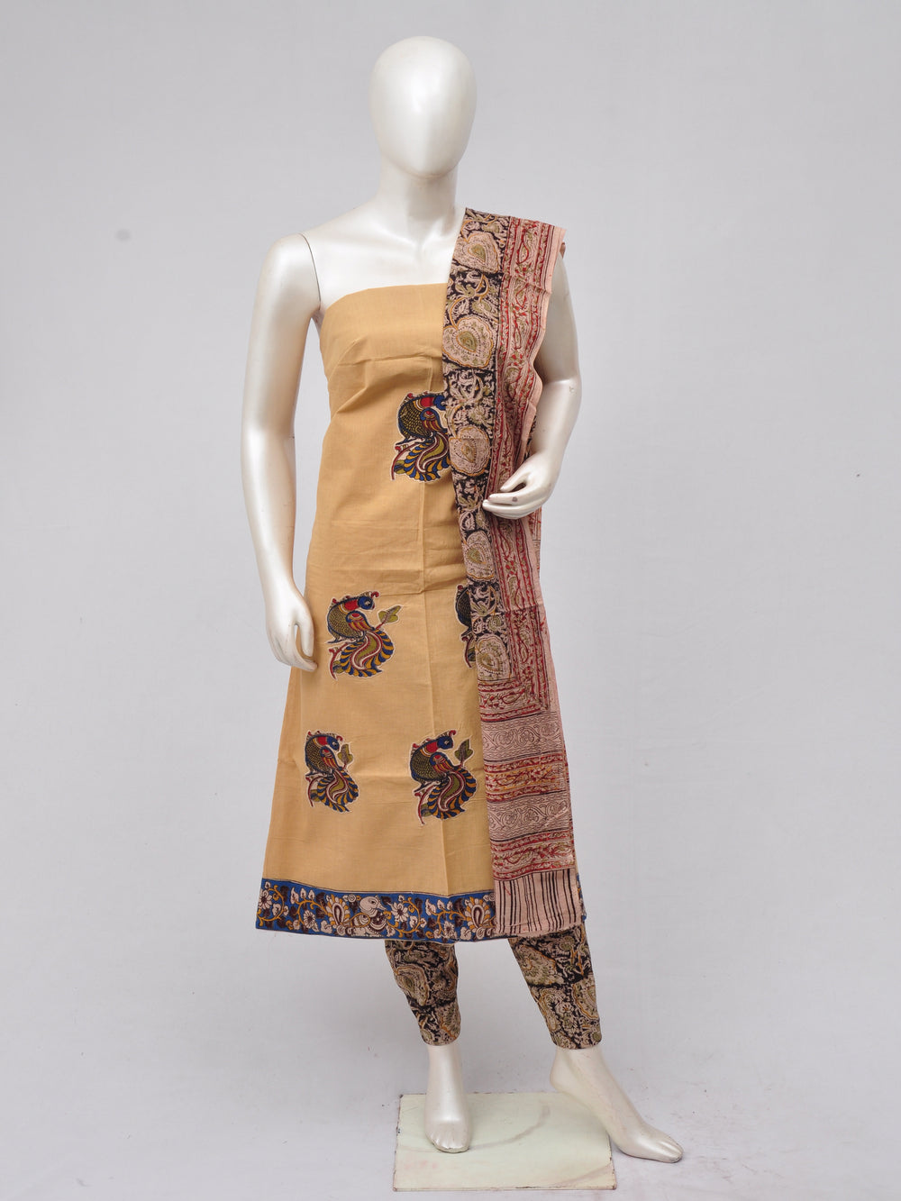 Ladies Dress Material Doll Drop Kalamkari  [D70315039]