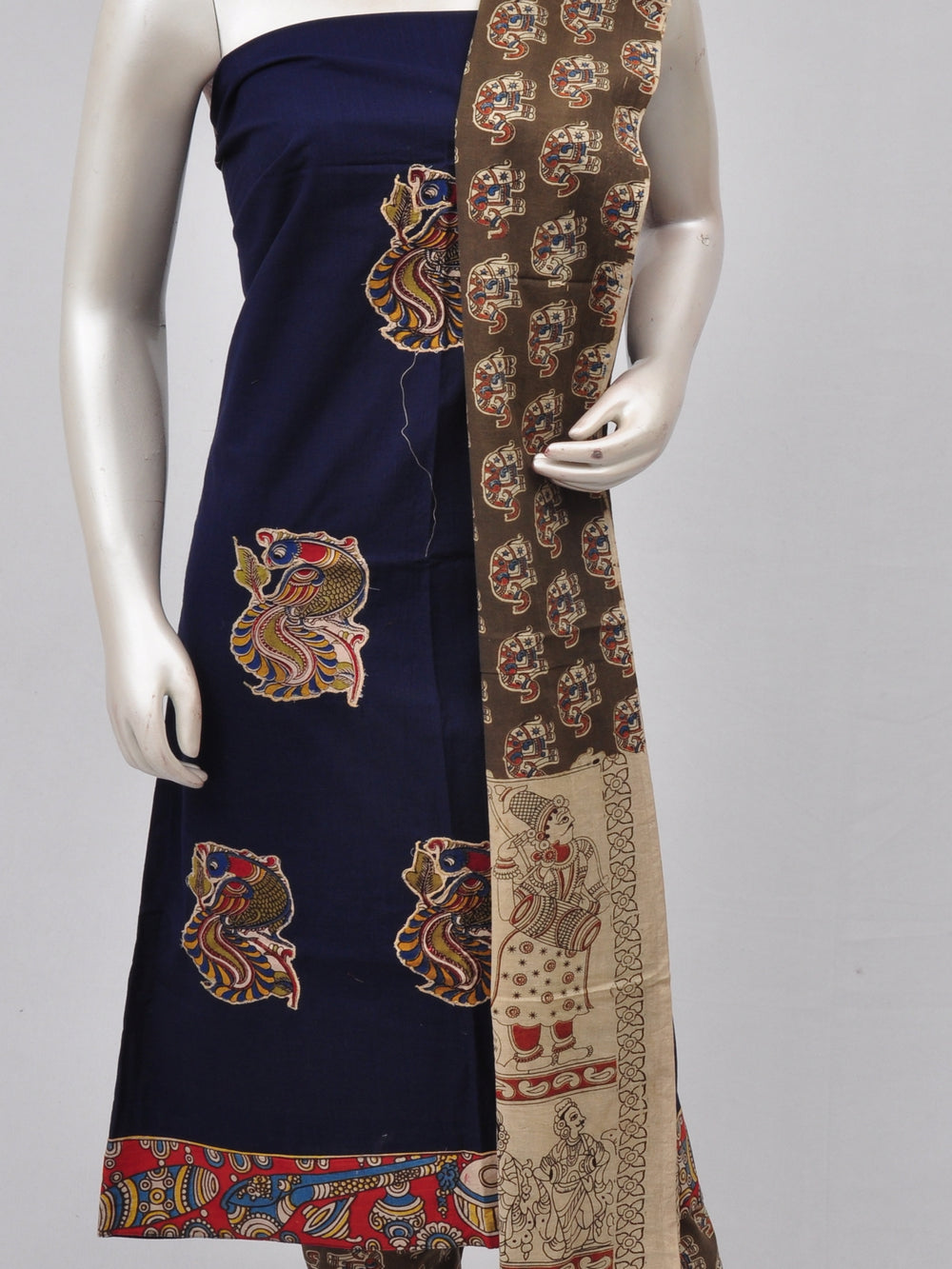 Ladies Dress Material Doll Drop Kalamkari  [D70315042] - DressesForWomen.IN