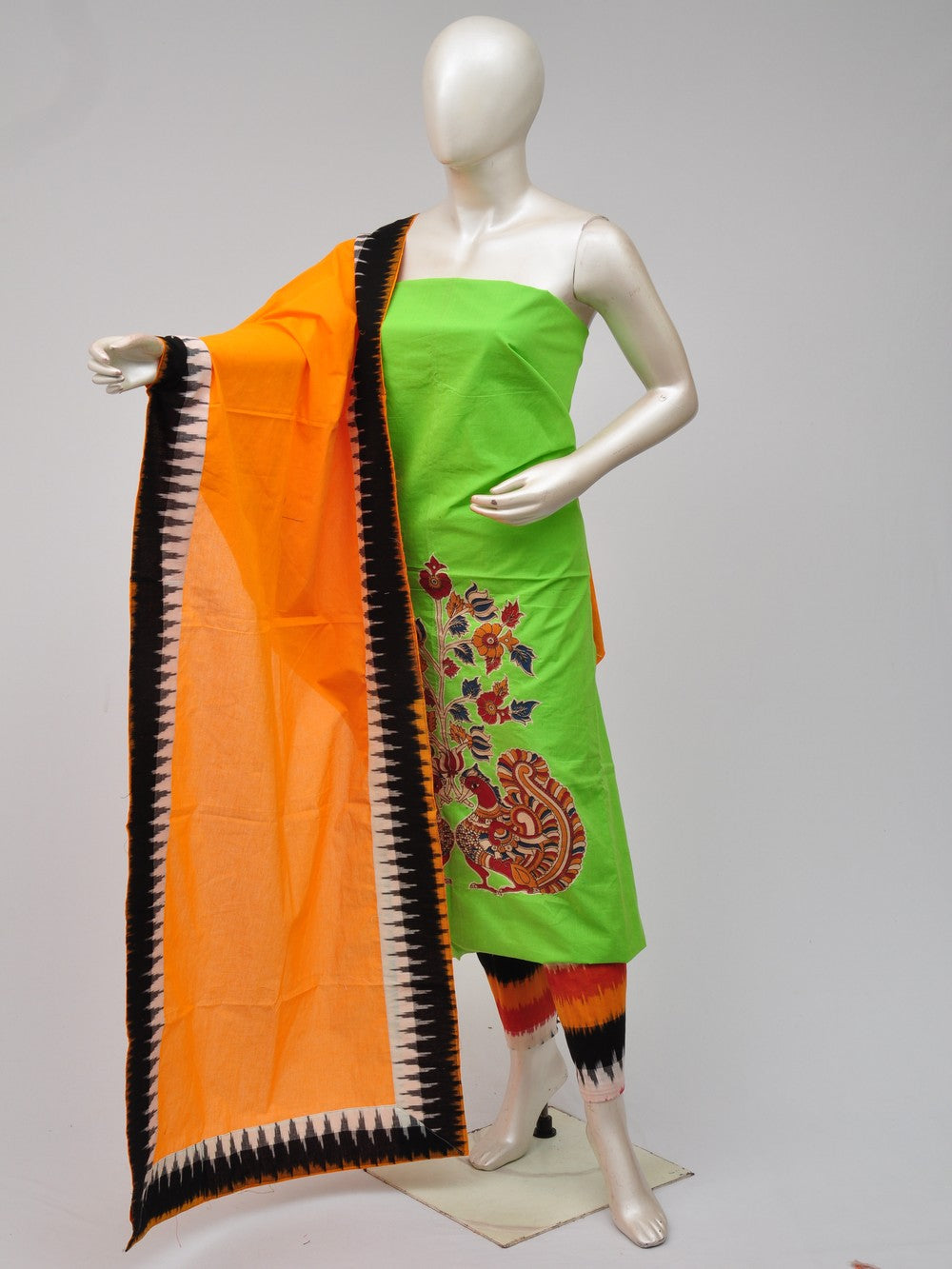 Ladies Dress Material Doll Drop Kalamkari   [D70906014] - DressesForWomen.IN
