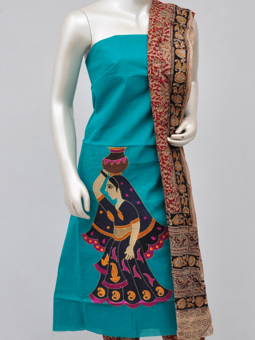 Ladies Dress Material Doll Drop Kalamkari [D70326038]