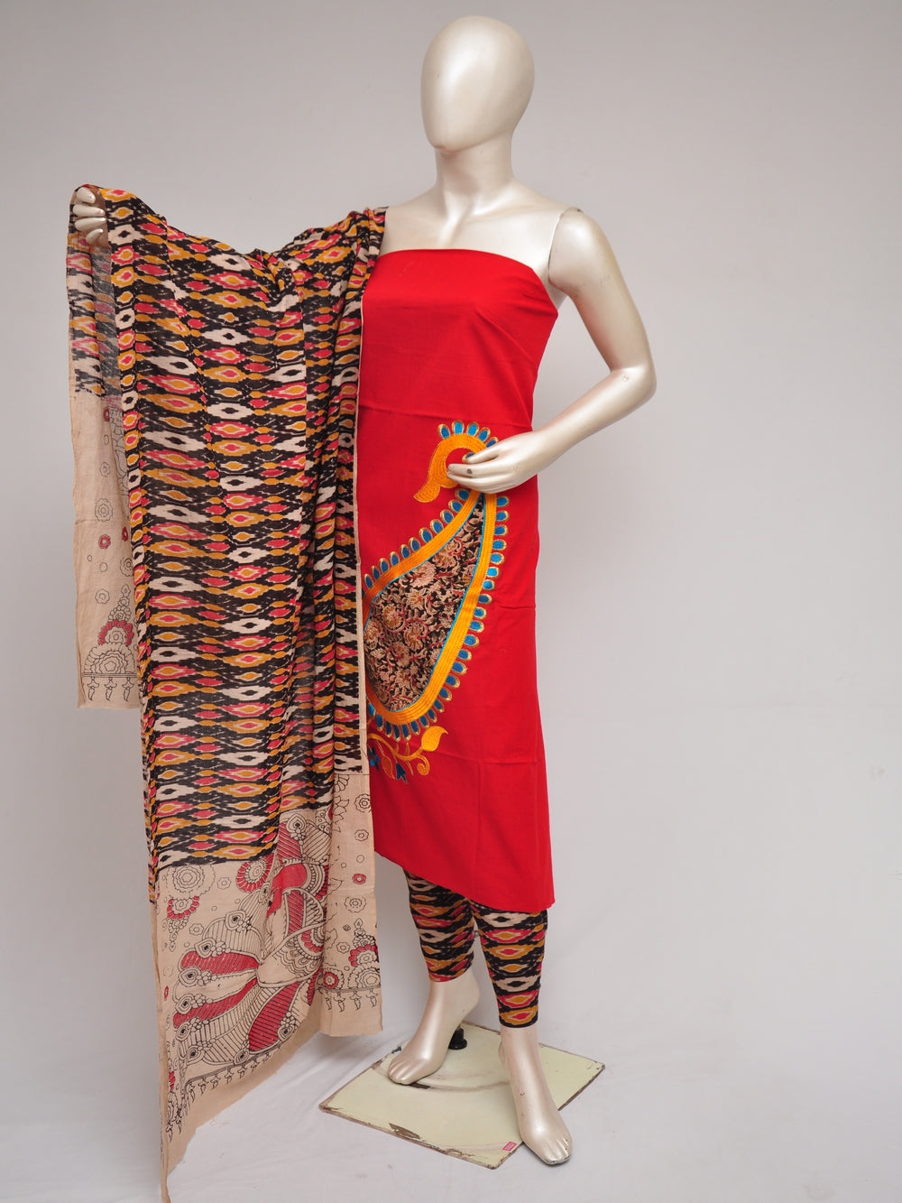 Ladies Dress Material Doll Drop Kalamkari    [D80901025]
