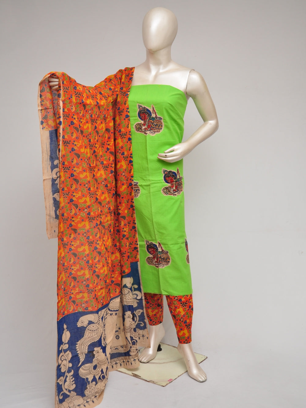 Ladies Dress Material Doll Drop Kalamkari    [D80901045]