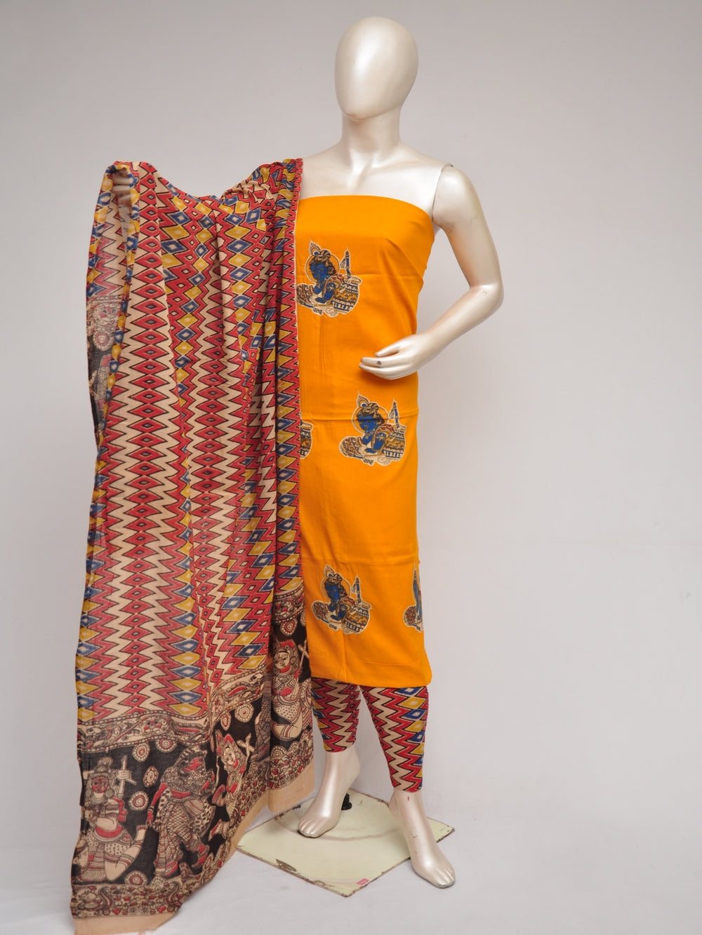 Ladies Dress Material Doll Drop Kalamkari    [D80901052]