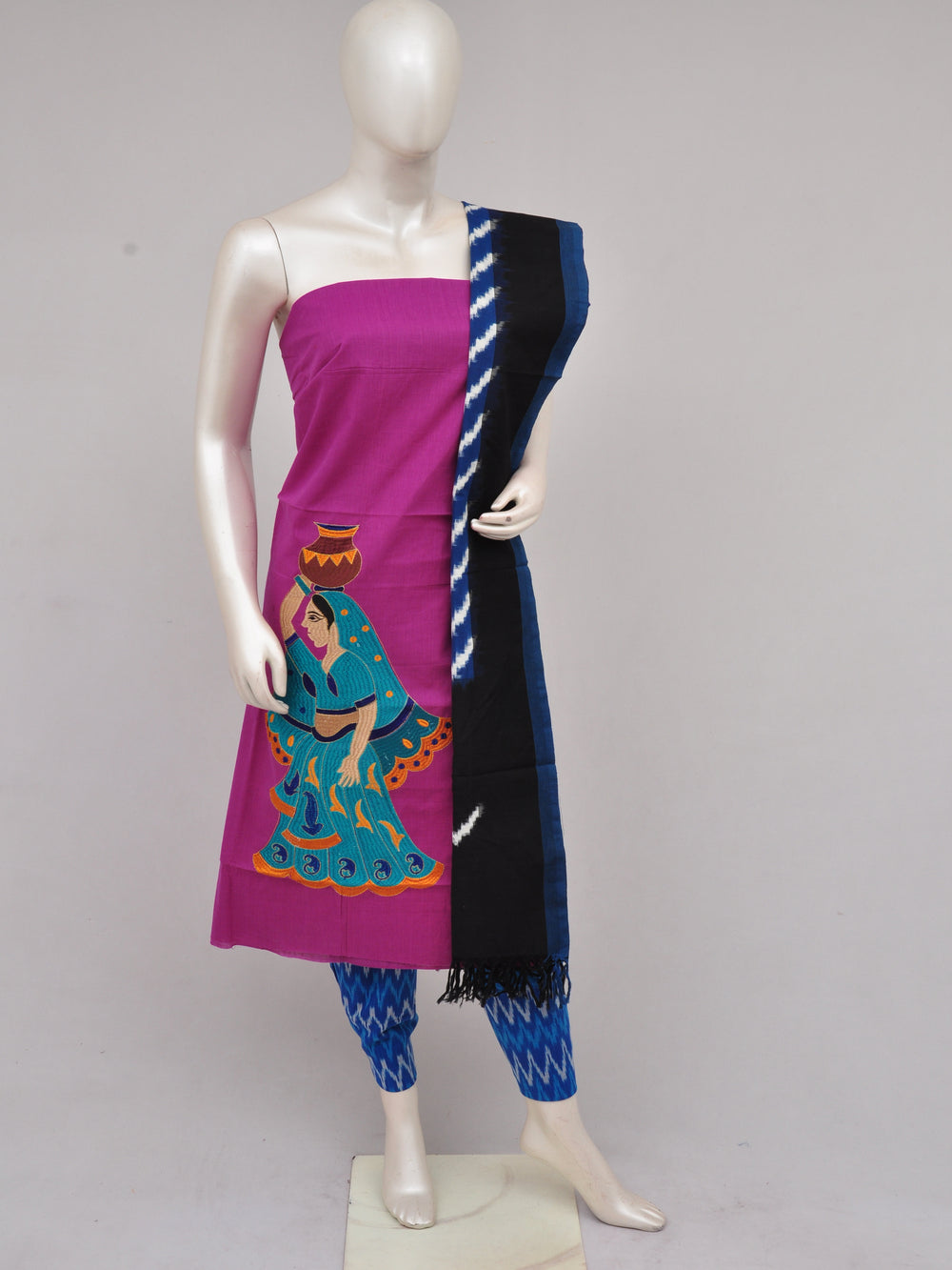 Pochampally Ikkat Doll Drop Dress Material [D61224046]