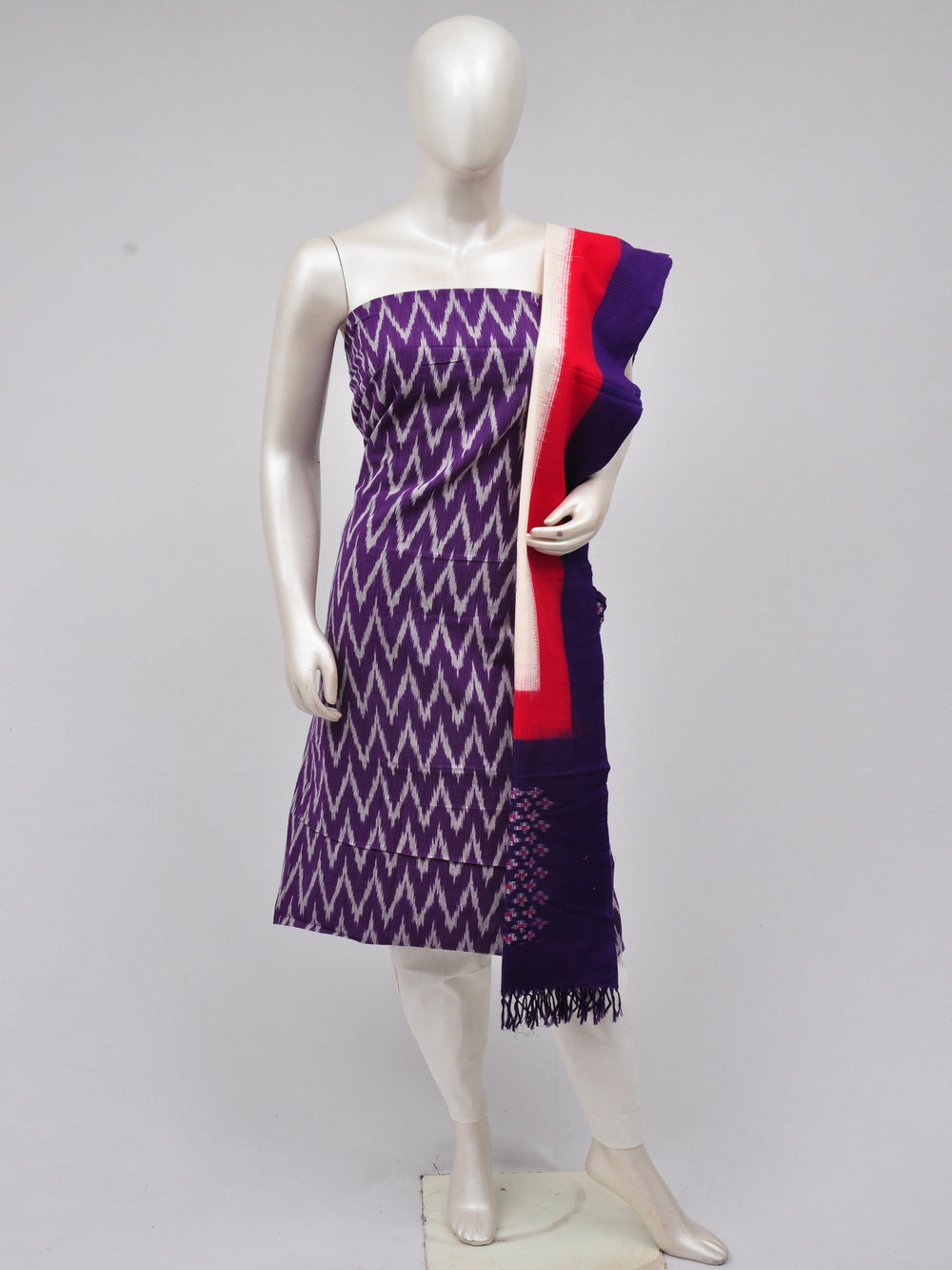 Double Ikkat Dress Material [D70307021] - DressesForWomen.IN