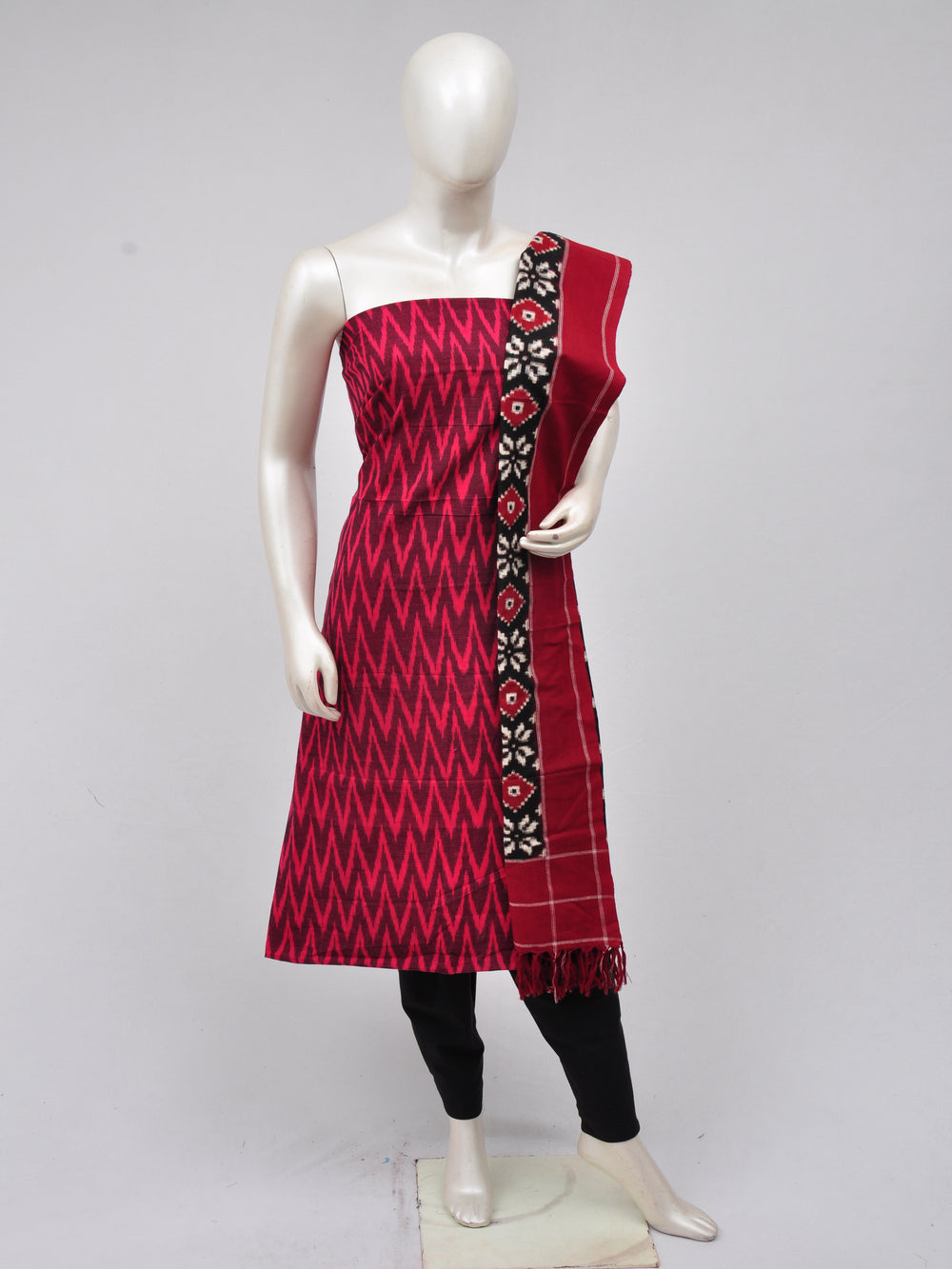Double Ikkat Dress Material [D70307052] - DressesForWomen.IN