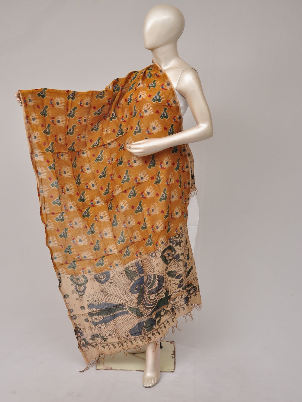 Kalamkari Chanderi Silk Chunnis [D81114002]