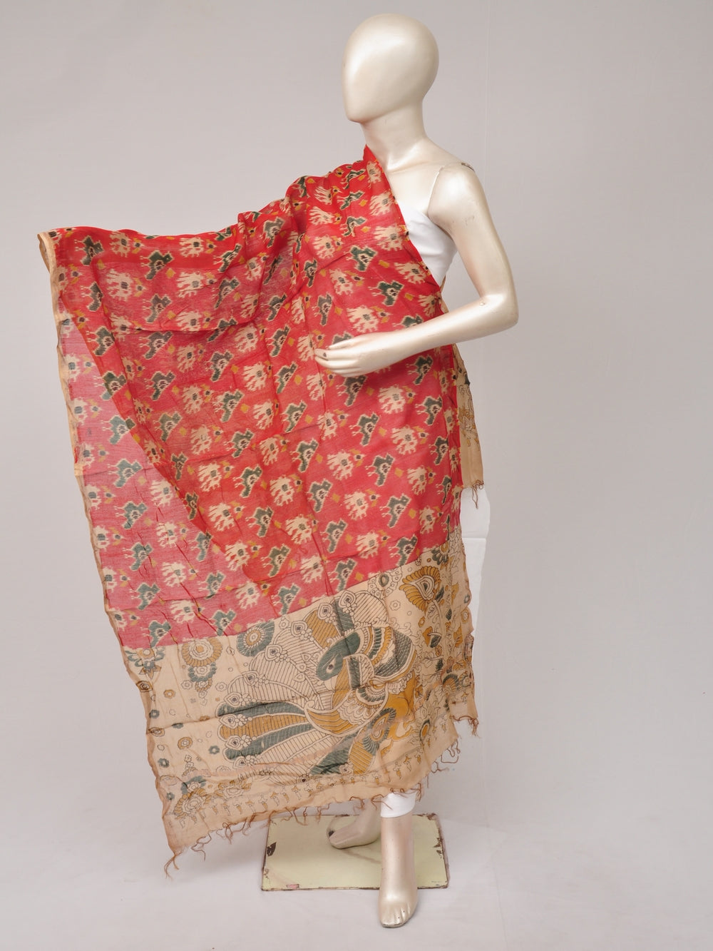 Kalamkari Chanderi Silk Chunnis [D81114003]