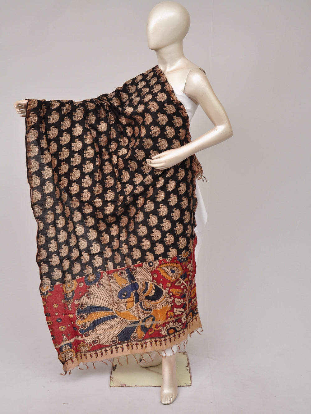 Kalamkari Chanderi Silk Chunnis [D81114009]