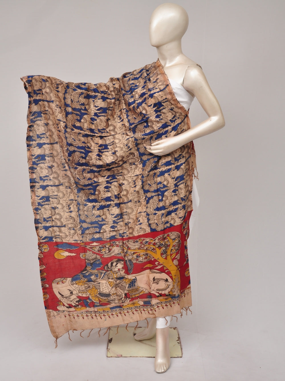 Kalamkari Chanderi Silk Chunnis [D81114010]