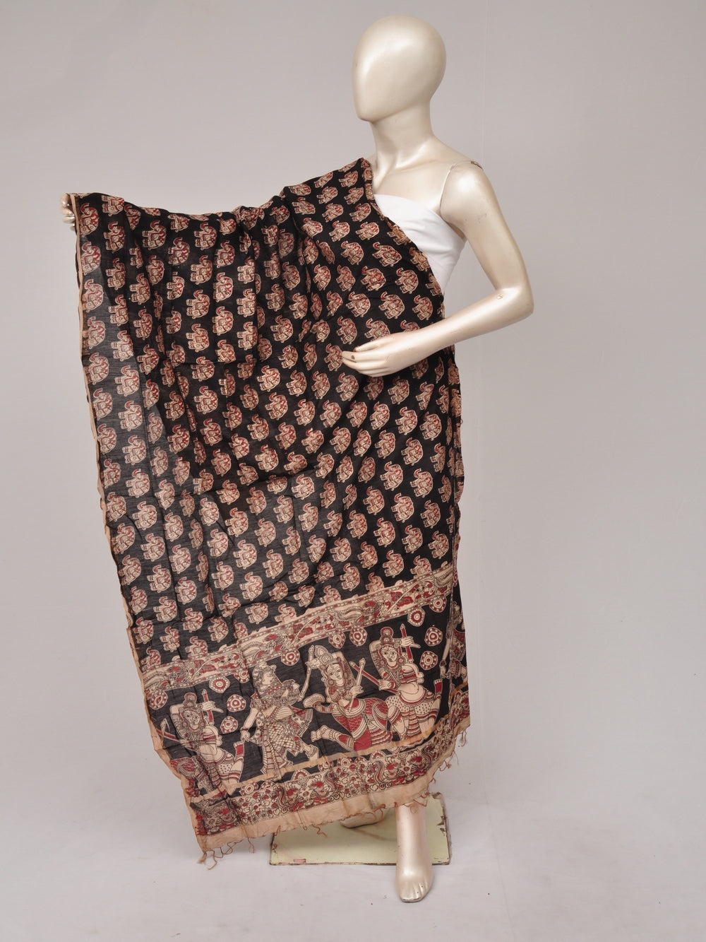 Kalamkari Chanderi Silk Chunnis [D81114035]