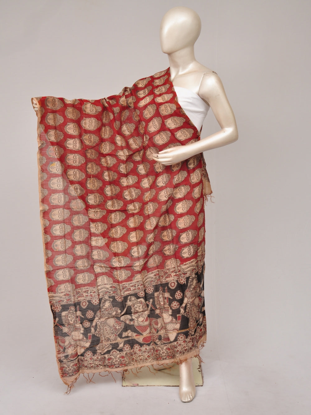 Kalamkari Chanderi Silk Chunnis [D81114037]