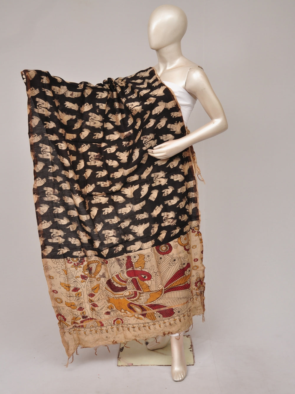 Kalamkari Chanderi Silk Chunnis [D81114043]