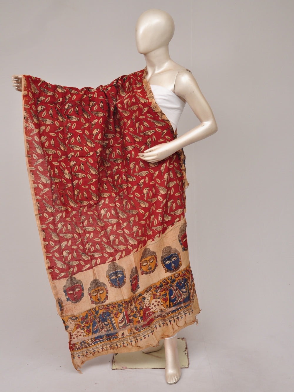 Kalamkari Chanderi Silk Chunnis [D81114054]