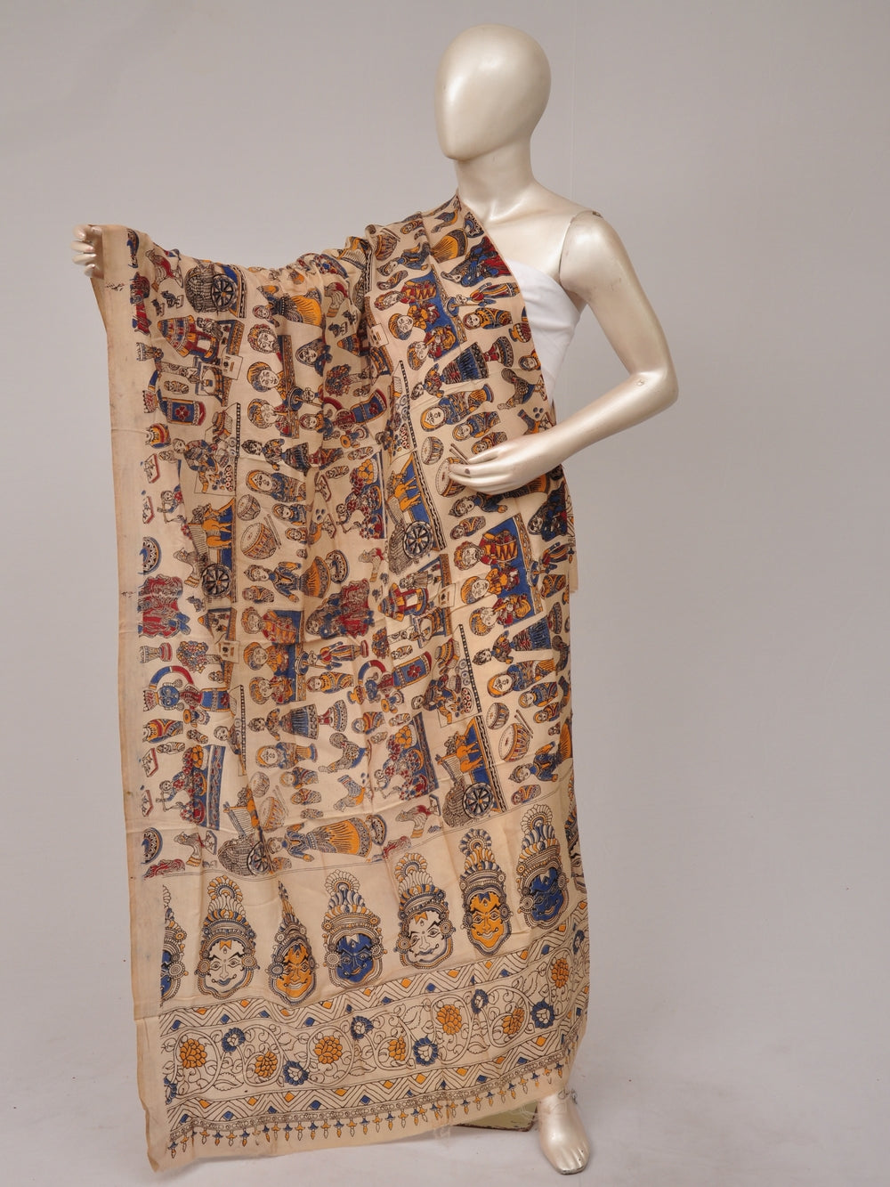 Kalamkari Silk Chunnis [D81114087]