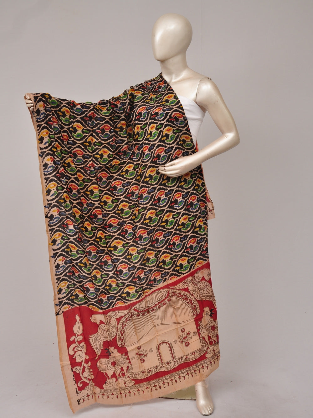 Kalamkari Silk Chunnis [D81114089]