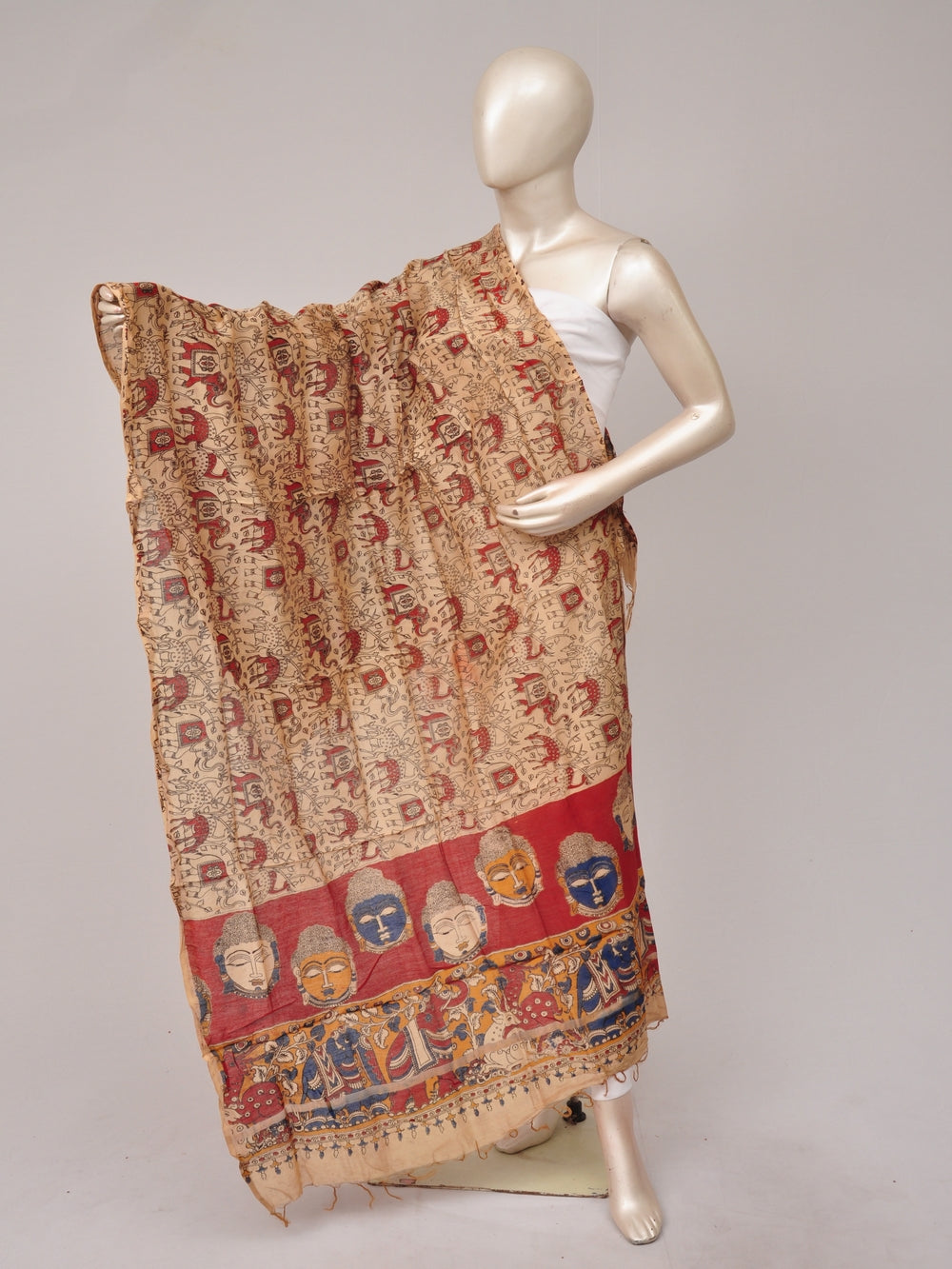 Kalamkari Chanderi Silk Chunnis [D81114091]