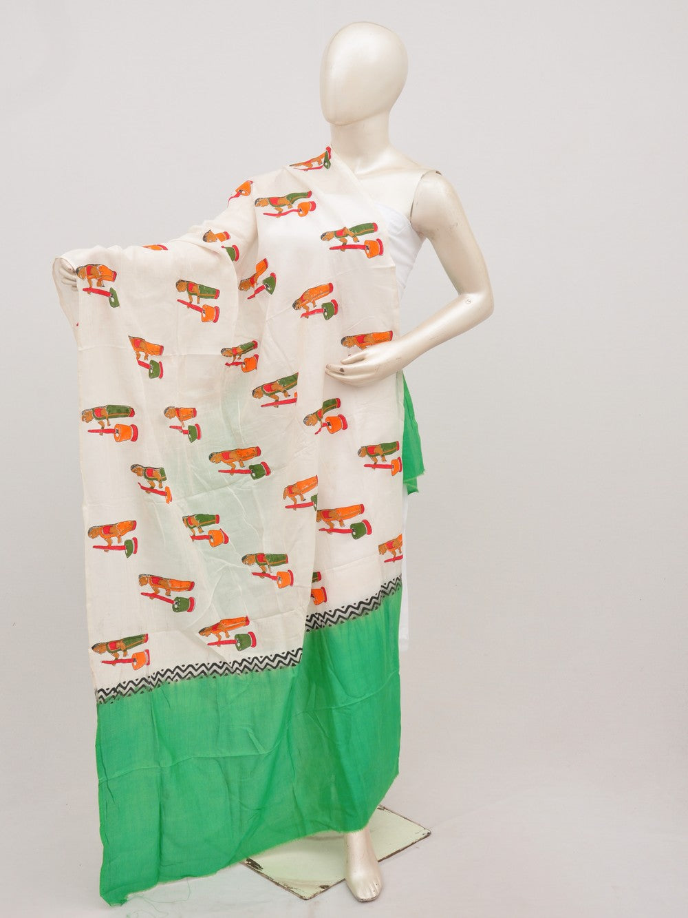 Kalamkari Chanderi Silk Chunnis [D91025006]