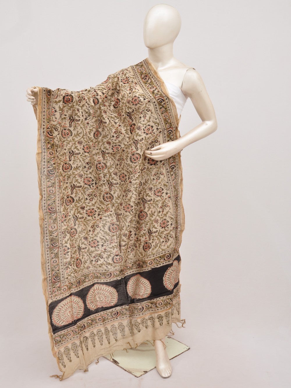 Kalamkari Chanderi Silk Chunnis [D91025062]