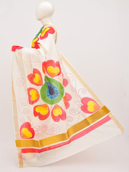 Kerala Hand print Cotton Sarees [D91008010] - DressesForWomen.IN