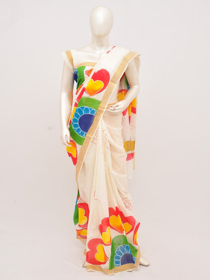 Kerala Hand print Cotton Sarees [D91008010] - DressesForWomen.IN