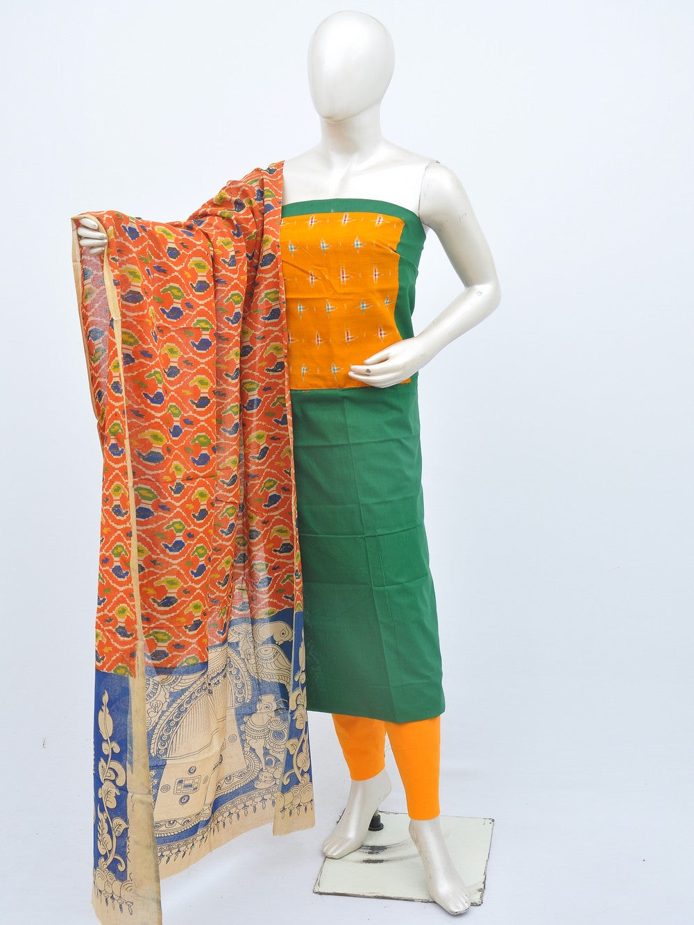 Kalamkari Ikkat Designer Dress Material [D20831020]