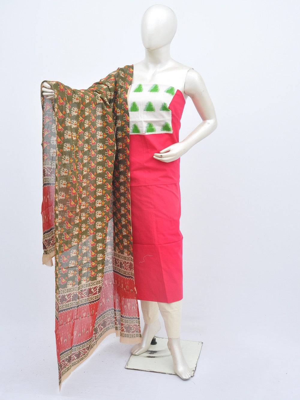 Kalamkari Ikkat Designer Dress Material [D20909033]