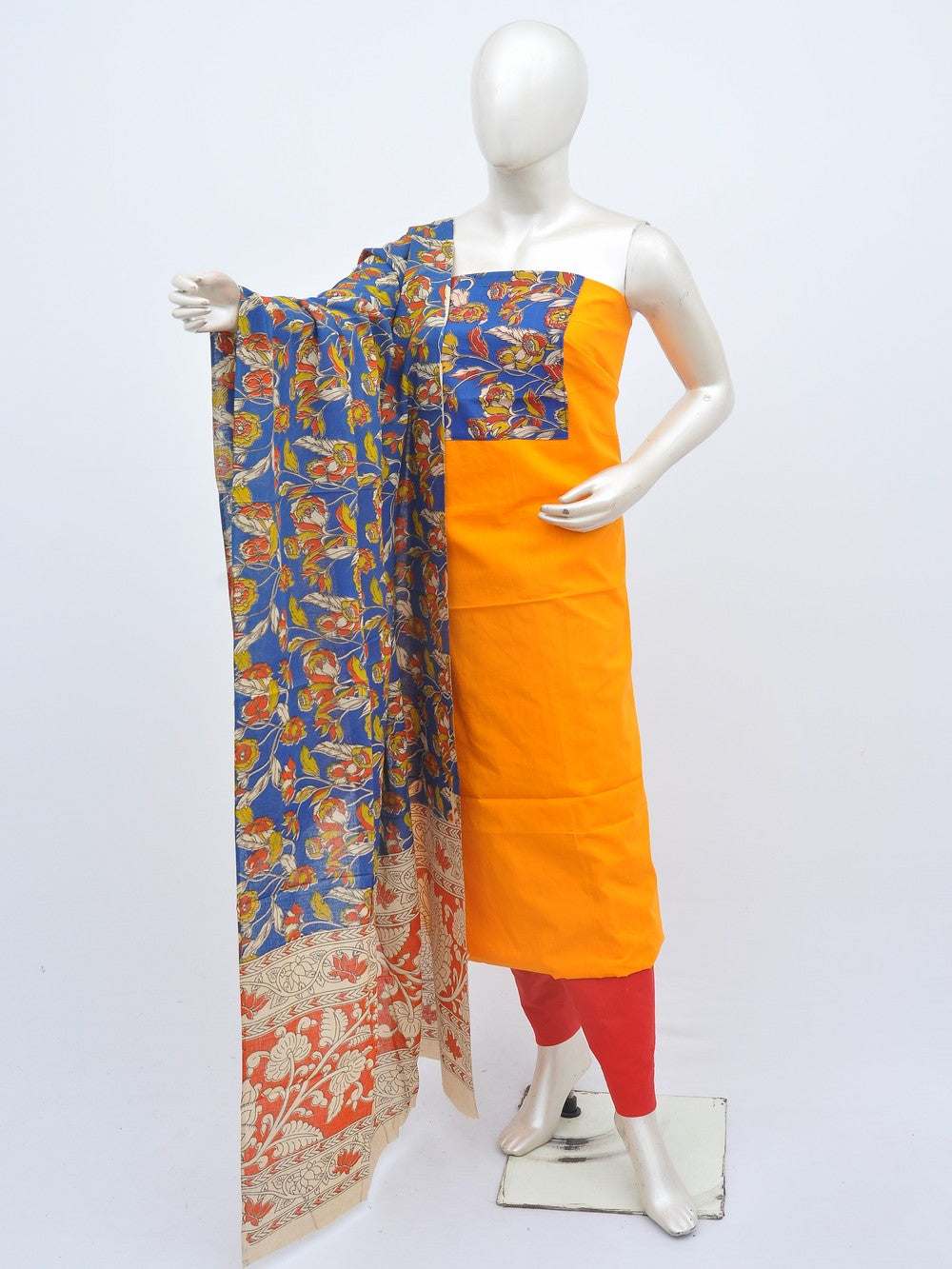Kalamkari Ikkat Designer Dress Material [D20909046]