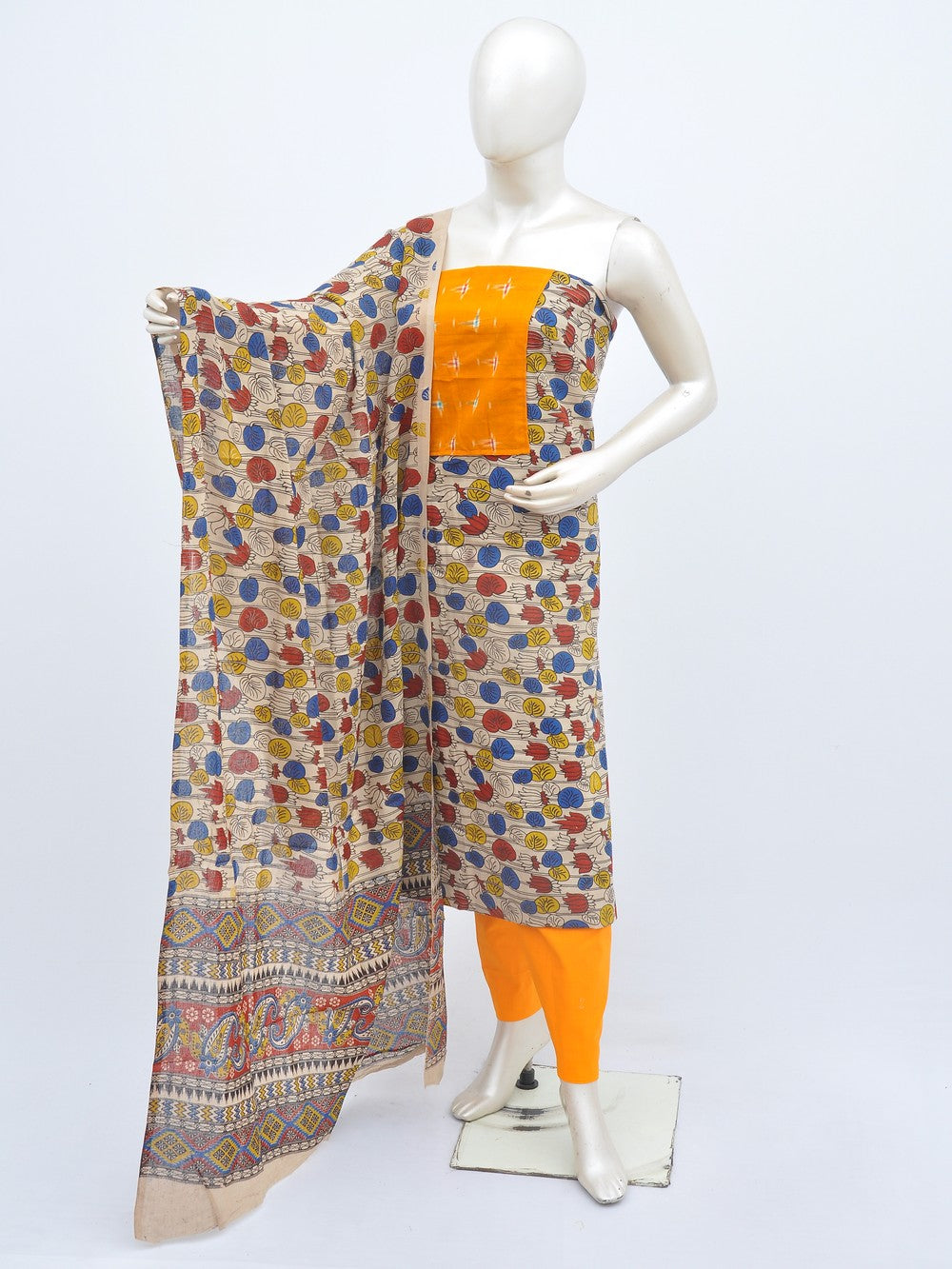 Kalamkari Ikkat Designer Dress Material [D20909074]