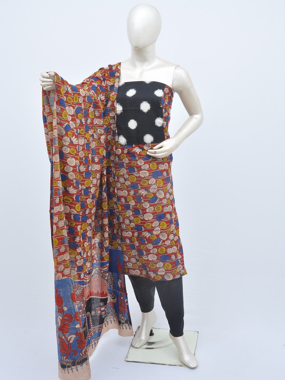 Kalamkari Ikkat Designer Dress Material [D20909077]