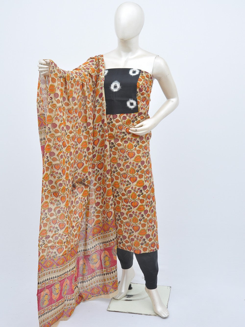 Kalamkari Ikkat Designer Dress Material [D20909078]