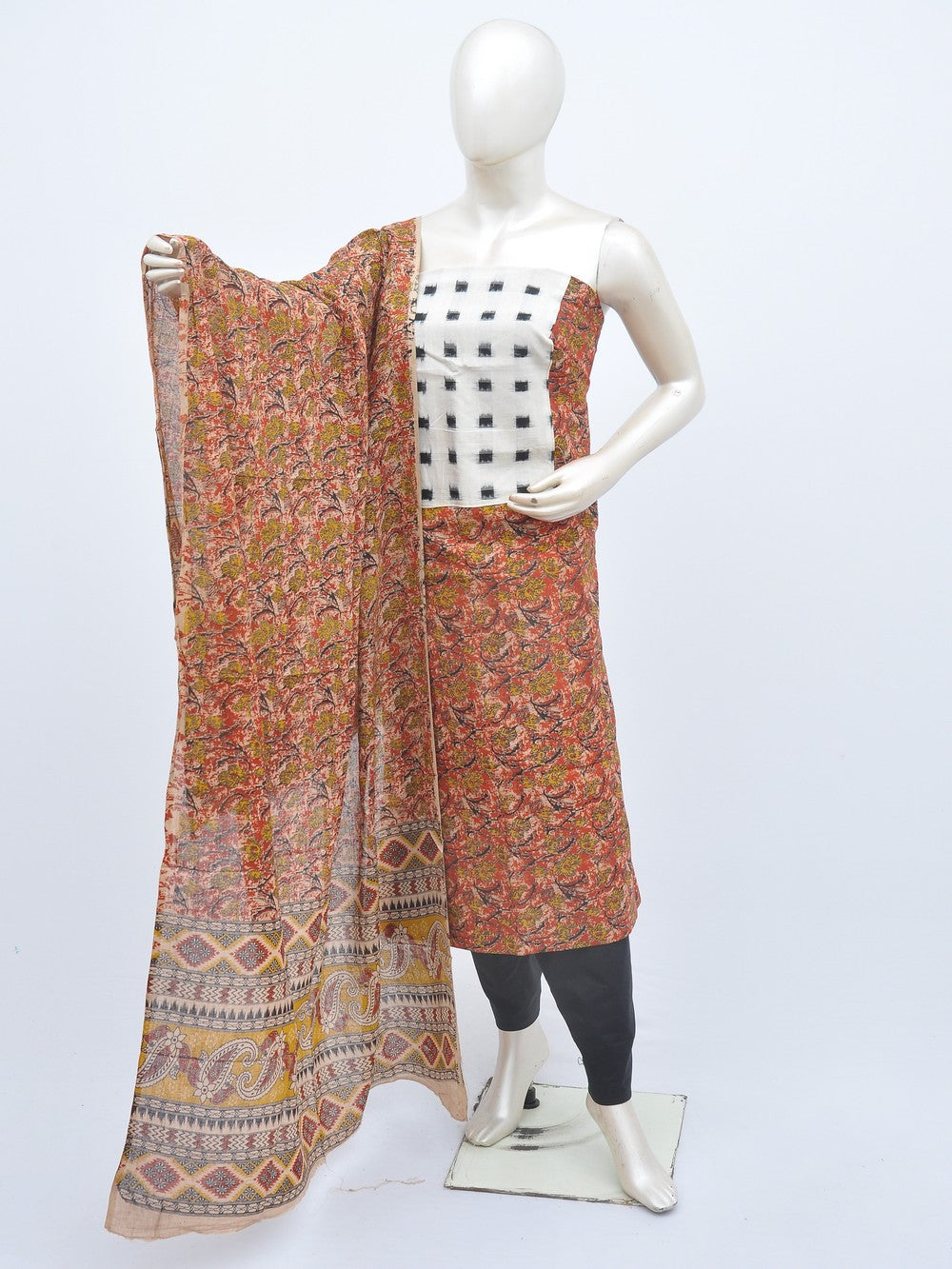 Kalamkari Ikkat Designer Dress Material [D20909081]