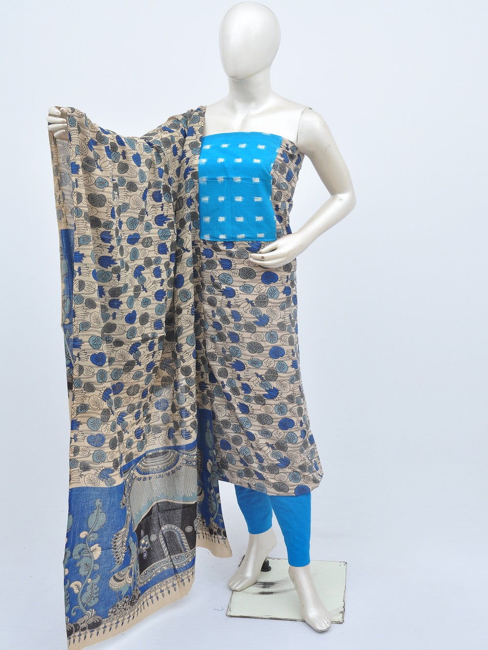 Kalamkari Ikkat Designer Dress Material [D20909084]