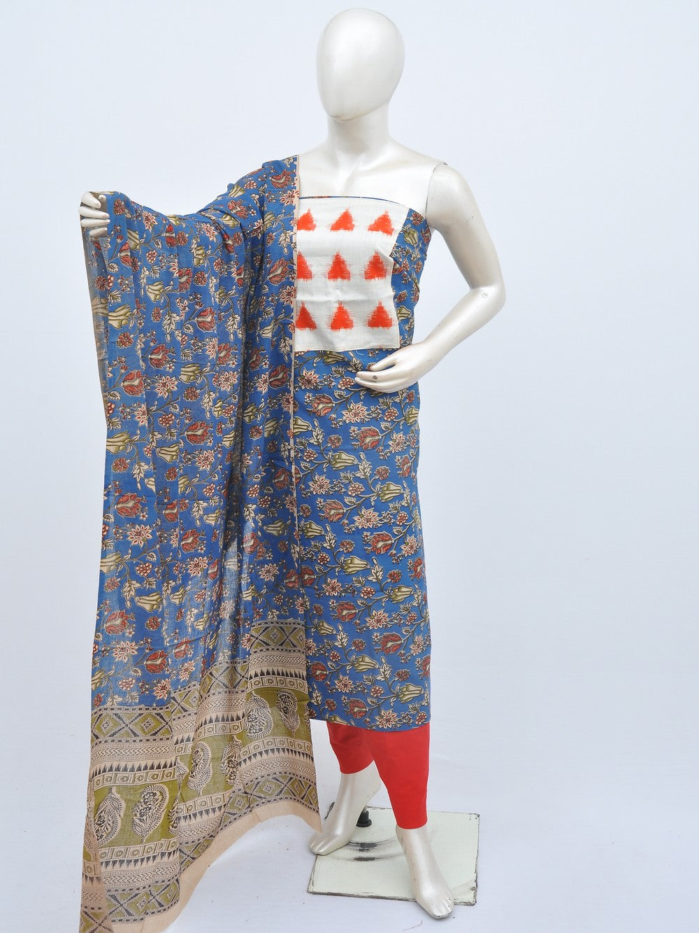Kalamkari Ikkat Designer Dress Material [D20909086]