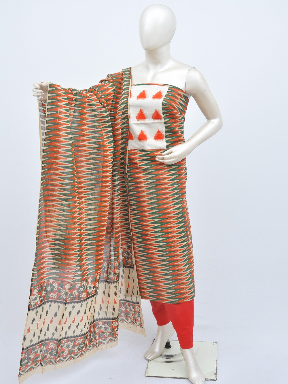 Kalamkari Ikkat Designer Dress Material [D20909089]