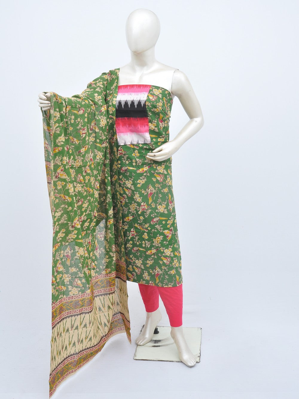 Kalamkari Ikkat Designer Dress Material [D20909092]