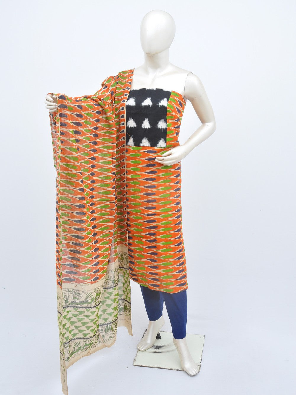 Kalamkari Ikkat Designer Dress Material [D20909098]