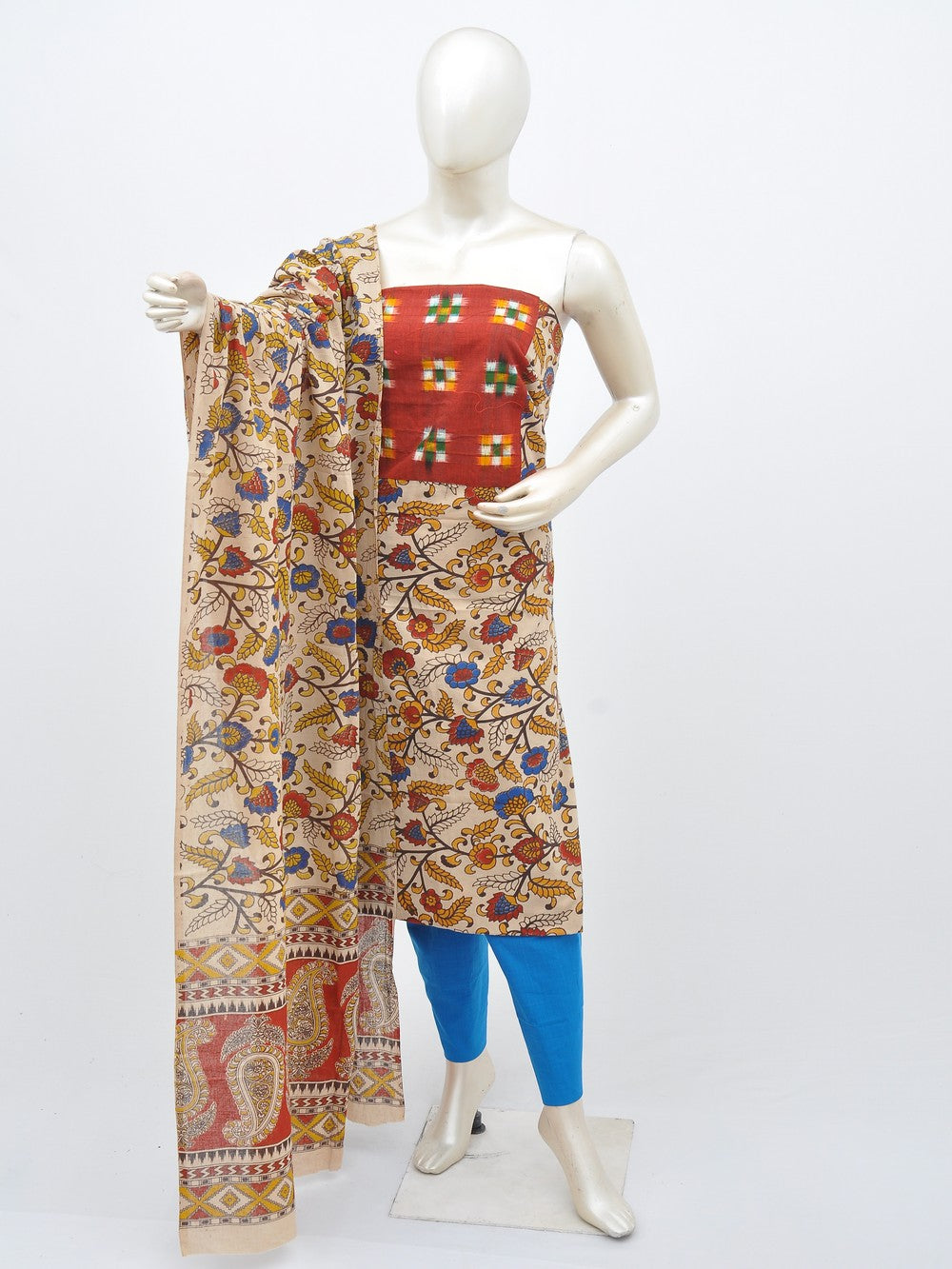 Kalamkari Ikkat Designer Dress Material [D30331045]