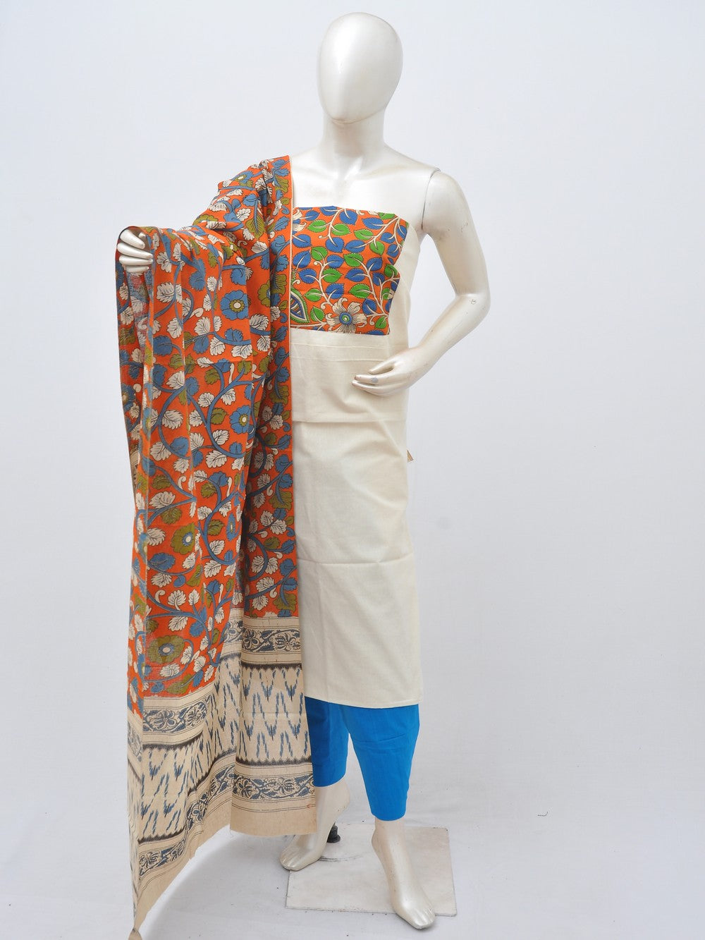 Kalamkari Ikkat Designer Dress Material [D30414028]