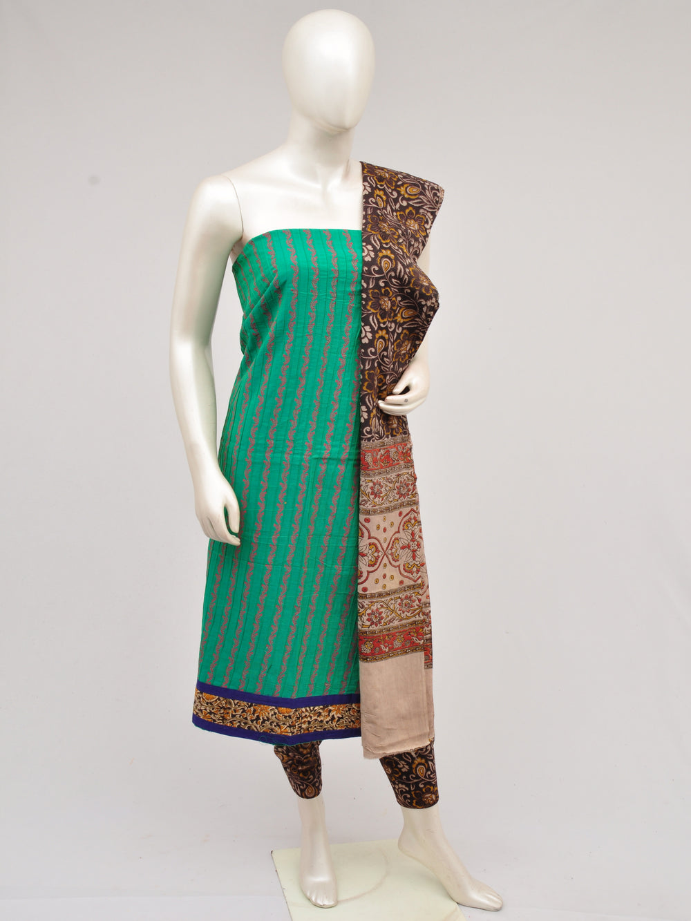 Kalamkari Designer Patch Dress Material [D61015096]
