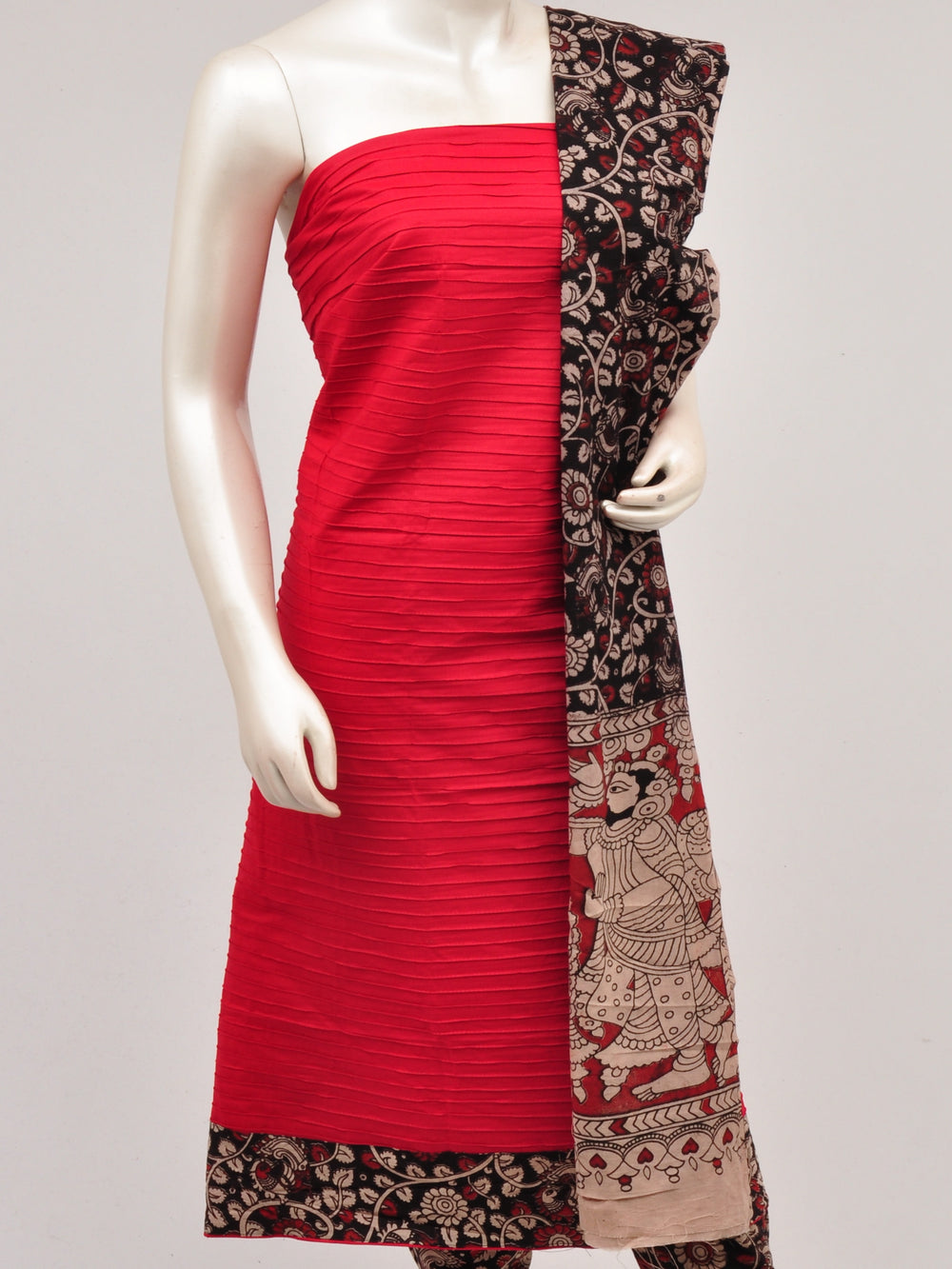 Kalamkari Designer Patch Dress Material [D61015099]