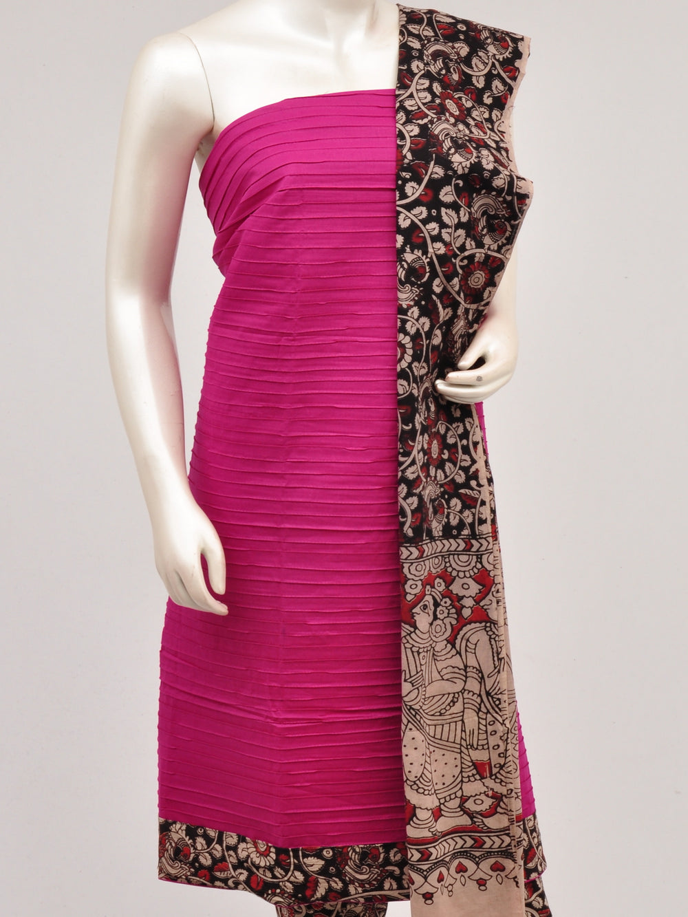 Kalamkari Designer Patch Dress Material [D61015100]