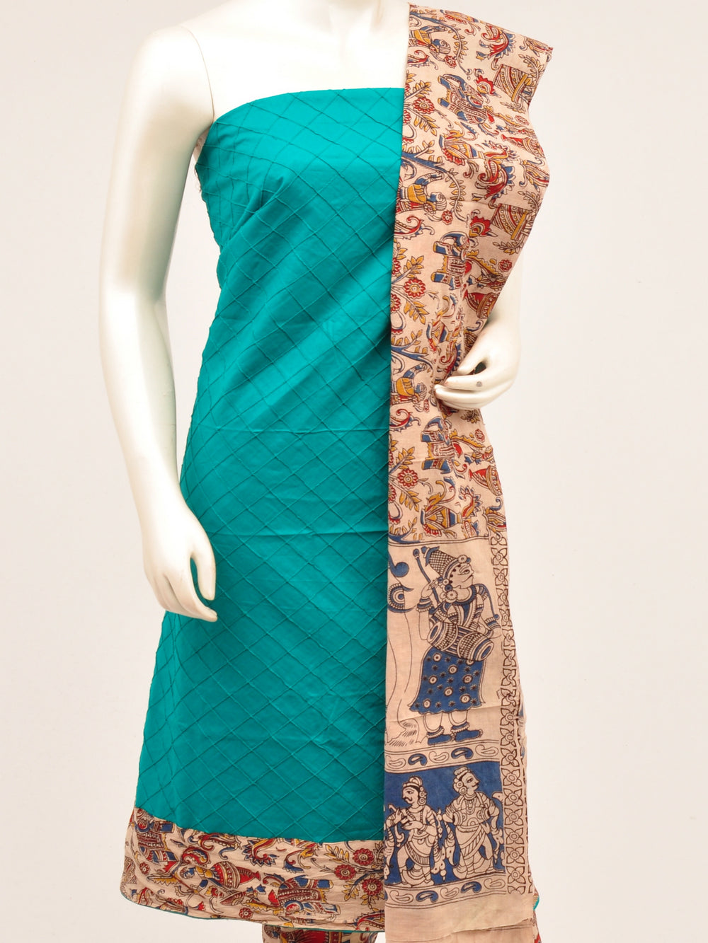 Kalamkari Designer Patch Dress Material [D61015103]