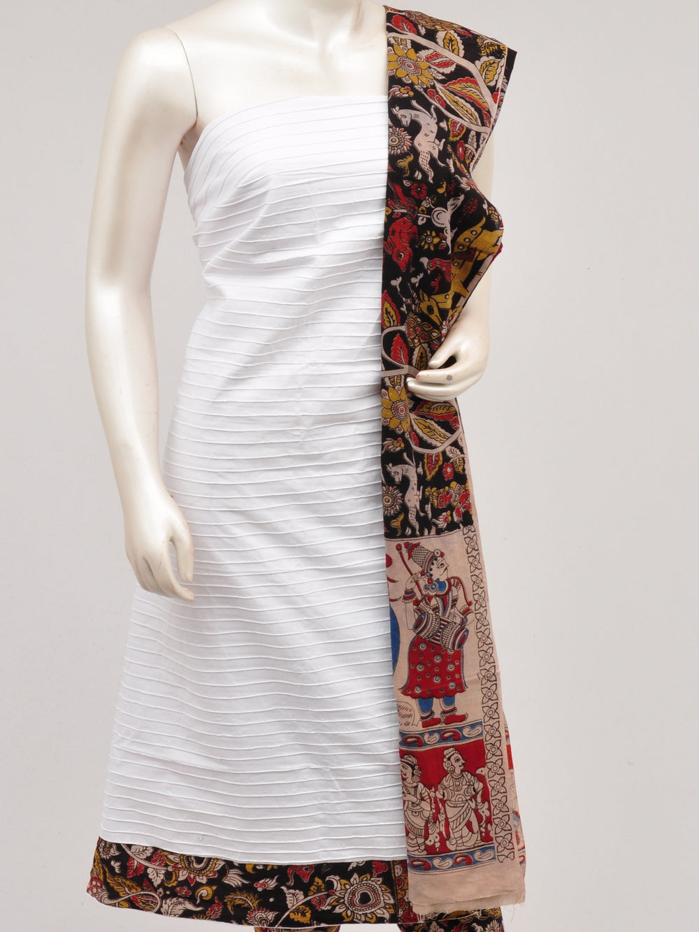 Kalamkari Designer Patch Dress Material [D61015104]